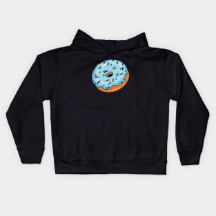 Blue Glazed Donut Kids Hoodie